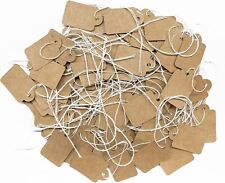 200pcs Kraft Price Tags With String Attached Labels Display Tags Paper Hang