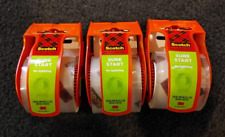 Lot 3 Scotch Sure Start Shipping Packing Tape In Dispensers 1.88x800 Free Sh