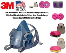 3m Silicone Reusable Half Face Respirator Facepiece Mask With Cartridge Option