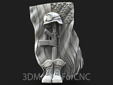 3d Model Stl File For Cnc Router Laser 3d Printer Military Gear And Usa Flag