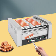 1560w Commercial Hot Dog Machine 11 Roller 30 Hotdog Grill Warmer Cook Machine