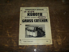 Kubota Gc44g-c Gc48g-c Grass Catcher Owner Operator Maintenance Manual