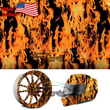 19x38 Hydrographic Film Hydro Dipping Water Transfer Red Fire Flame 15
