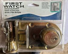 First Watch Security Polished Brass Double Cylinder Interlocking Door Deadbolt