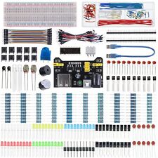 Basic Beginners Electronics Prototyping Breadboard With Components Kit Practical