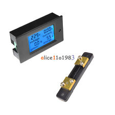 Digital Lcd Volt Watt Current Power Meter Ammeter Voltmeter Meter 50a Shunt