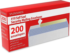 200 Mailing Envelopes Self Seal Letter Size Number 10 White Windowless Tinted