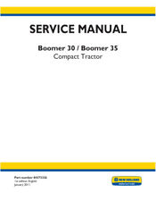 New Holland Boomer 30 35 Compact Tractor Service Manual Repair Book - 84373326