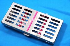 German Dental Autoclave Sterilization Cassette Rack Box Tray For 7 Instrument