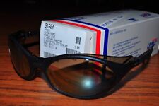 Uvex S1604 Bandit Safety Eyewear Glass Wrap Around Black Frame Mirror Lens Usa