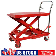 Hydraulic Lift Table Cart 500lbs Cart Lift Table 29.6lifting Height With Wheel