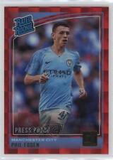 2018-19 Panini Donruss Rated Rookie Press Proof Red Phil Foden 179 Rookie Rc