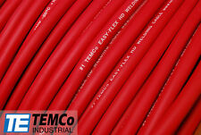 Welding Cable 40 Red 50 Ft Battery Leads Usa New Gauge Copper Awg Solar