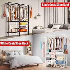 Heavy Duty Clothes Rail Rack Garment Hanging Display Stand Shoe Storage Shelves