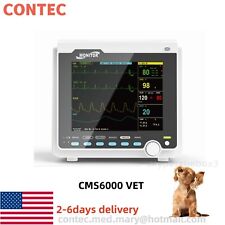 Cms6000vet Veterinary Monitor 8 Tft Color Ecg Resp Spo2 Pr Nibp Temp Usa