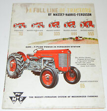 1958 Massey Harris Ferguson 35 50 65 333 444 555 Tractor Brochure