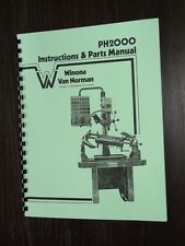 Winona Van Norman Ph2000 Seat Guide Machine Manual