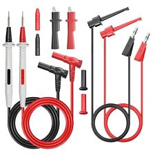 Goupchn Multimeter Test Leads Kit With Push On Alligator Clips Stackable Bana...