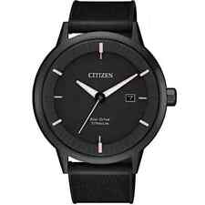 Citizen Mens Super Titanium Eco-drive Black Calendar Watch 42mm Bm7425-11h