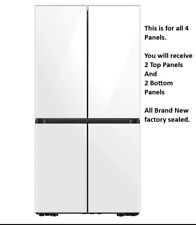 Samsung Bespoke 4 Door Flex Refrigerator 4 Panels In White Glass