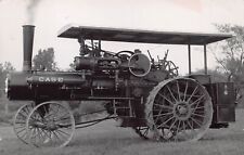 Rppc Steam Engine Tractor Case 16 Road Locomotive Farming Photo Vtg Postcard C16