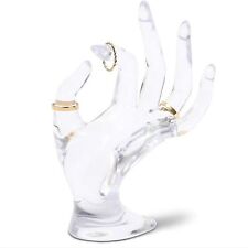 Clear Hand Shaped Ring Holder Stand For Jewelry Bracelet Bangle Display 6.3