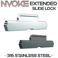 316 Stainless Glock 17 19 19x More Extended Slide Lock Cnc Machined 