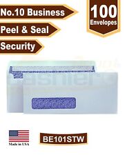 No. 10 Business Envelopes Left Window Peel Seal Security Tinted 100box