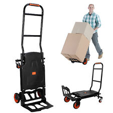 Folding Hand Truck Foldable Dolly Cart With Four Wheels Collapsible Hand Cart