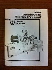 Winona Van Norman Model Cg250 Crankshaft Grinder Manual