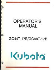 Kubota Gc44 Gc48t-17b Grass Catcher Operators Manual