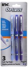 New Inc Optimus Felt Tip Pens Fine Point 1 Pack Of 3 Pens Lavendar Blue Purple