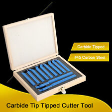 11pcs Carbide Tip Tipped Cutter Tool Turning Bit Cutting Set Metal Lathe Tooling