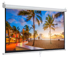Manual Pull Down Projector Projection Screen Home Theater Movie 100 Inch 169