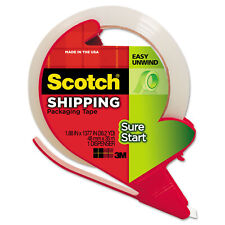 Scotch Sure Start Packaging Tape Wdispenser 1.88 X 38.2 Yards 3 Core Clear