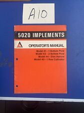 Allis-chalmers 5020 Implements Operators Manual 41 42 Plow 44 Disc 40 Cult Nos