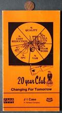 Rare 1988 Burlington Iowa J.i. Case Tractors 20 Year Club Dinner Booklet Scarce-