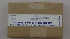 14pt News Gothic Lower Case Letterpress Acme Type Foundry 832