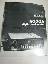 Fluke Model 8000a Digital Multimeter Instruction Manual 347906 Rev. 1 579
