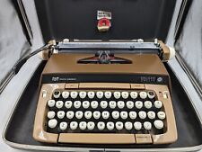 Vintage Smith Corona Galaxie Twelve 12 Typewriter Brown Tan W Case Working