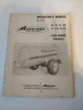 Vintage New Idea 219 - 222t Liquid Manure Spreader Parts Operators Manual S318
