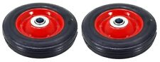 2pc 6 Replacement Solid Rubber Tire Steel Wheel For Dolly Hand Truck Cart