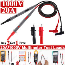 1 Pair Test Lead Probe Cable For Digital Multimeter Fluke Cat Iii 1000v 20a 0.8m