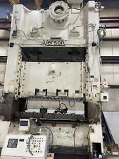 600 Ton Verson S2-600-108-54t Used Straight Side Mechanical Press New 1985. Re