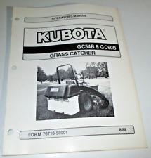 Kubota Gc54b Gc60b Grass Catcher Operators Owners Maintenance Manual Original