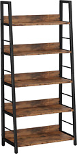 Industrial Bookshelves And Bookcases Ladder Shelf 5 Tier With Metal Frame For L