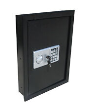 Digital Electronic Flat Recessed Wall Hidden Safe Security Box Jewelry Gun Black