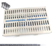 German Dental Autoclave Sterilization Cassette Rack Box Tray For 20 Instrument