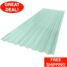 26 In. X 6 Ft. Brick Polycarbonate Roof Panel Corrugated Strength Deck Sea Green