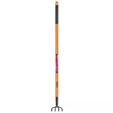 51 In. L Wood Handle 4-tine Cultivator